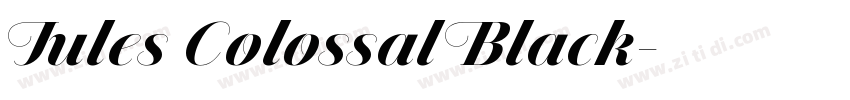 Jules Colossal Black字体转换